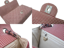 Load image into Gallery viewer, CHANEL シャネル マトラッセ チェーンショルダーバッグ ギンガムチェック 4番台 キャンバス レッド ホワイト 美品 中古 4c068960