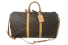 Load image into Gallery viewer, LOUIS VUITTON ルイヴィトン キーポル バンドリエール50 ボストンバッグ M41416 モノグラム PVC レザー ブラウン 美品 中古 4c068962