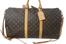 Load image into Gallery viewer, LOUIS VUITTON ルイヴィトン キーポル バンドリエール50 ボストンバッグ M41416 モノグラム PVC レザー ブラウン 美品 中古 4c068962