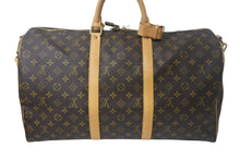Load image into Gallery viewer, LOUIS VUITTON ルイヴィトン キーポル バンドリエール50 ボストンバッグ M41416 モノグラム PVC レザー ブラウン 美品 中古 4c068962