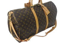 Load image into Gallery viewer, LOUIS VUITTON ルイヴィトン キーポル バンドリエール50 ボストンバッグ M41416 モノグラム PVC レザー ブラウン 美品 中古 4c068962