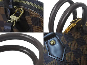 極美品 LOUIS VUITTON ルイヴィトン アルマBB 2WAY ハンドバッグ N41221 ダミエ エベヌ ブラウン ショルダー PVC レザー 中古 4c068965