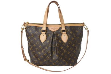 極美品 LOUIS VUITTON ルイヴィトン パレルモPM ハンドバッグ M40145 モノグラム 2WAY PVC レザー ゴールド金具 中古 4c068967