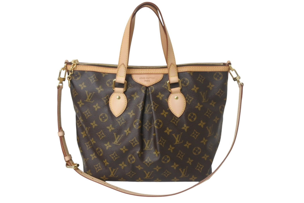 極美品 LOUIS VUITTON ルイヴィトン パレルモPM ハンドバッグ M40145 モノグラム 2WAY PVC レザー ゴールド金具 中古 4c068967