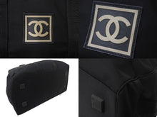 Load image into Gallery viewer, CHANEL シャネル ボストンバッグ 旅行バッグ A19976 スポーツライン ココマーク 7番台 2002年 ナイロン ブラック 美品 中古 4c068969