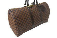 Load image into Gallery viewer, 極美品 LOUIS VUITTON ルイ ヴィトン キーポル50 ボストンバッグ N41427 ダミエキャンバス ブラウン ゴールド金具 中古 4c068971