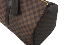 Load image into Gallery viewer, 極美品 LOUIS VUITTON ルイ ヴィトン キーポル50 ボストンバッグ N41427 ダミエキャンバス ブラウン ゴールド金具 中古 4c068971