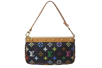 極美品 LOUIS VUITTON ルイヴィトン ポシェットアクセソワール アクセサリーポーチ M92648 モノグラム マルチカラー ブラック 中古 4c068976