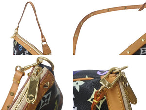極美品 LOUIS VUITTON ルイヴィトン ポシェットアクセソワール アクセサリーポーチ M92648 モノグラム マルチカラー ブラック 中古 4c068976