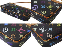 Load image into Gallery viewer, 極美品 LOUIS VUITTON ルイヴィトン ポシェットアクセソワール アクセサリーポーチ M92648 モノグラム マルチカラー ブラック 中古 4c068976