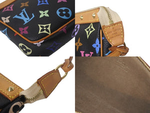 極美品 LOUIS VUITTON ルイヴィトン ポシェットアクセソワール アクセサリーポーチ M92648 モノグラム マルチカラー ブラック 中古 4c068976