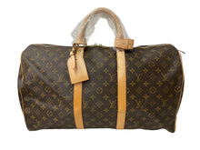 Load image into Gallery viewer, 極美品 LOUIS VUITTON ルイ ヴィトン モノグラム キーポル50 ボストンバッグ M41426 PVC ブラウン 中古 4c068984