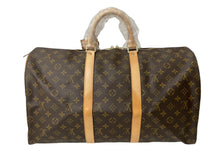 Load image into Gallery viewer, 極美品 LOUIS VUITTON ルイ ヴィトン モノグラム キーポル50 ボストンバッグ M41426 PVC ブラウン 中古 4c068984