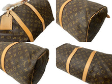 Load image into Gallery viewer, 極美品 LOUIS VUITTON ルイ ヴィトン モノグラム キーポル50 ボストンバッグ M41426 PVC ブラウン 中古 4c068984
