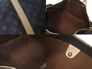 極美品 LOUIS VUITTON ルイヴィトン キーポル55 ボストンバッグ M41424 モノグラム PVC レザー ブラウン 中古 4c068985