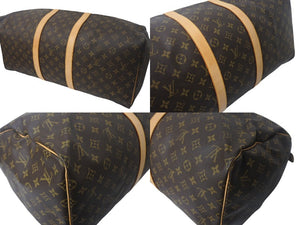 極美品 LOUIS VUITTON ルイヴィトン キーポル55 ボストンバッグ M41424 モノグラム PVC レザー ブラウン 中古 4c068985