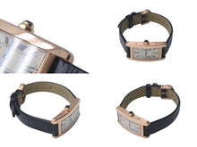 Load image into Gallery viewer, 極美品 CARTIER カルティエ クオーツ 時計 タンク アメリカン W2607456 QZ PG 革ベルト ピンクゴールド シルバー文字盤 ブラック 中古 4c068993