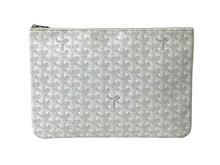 Load image into Gallery viewer, GOYARD ゴヤール セナMM クラッチバッグ SENAT2MMLTY50CL50P キャンバス カーフスキン ホワイト 美品 中古 4c069002