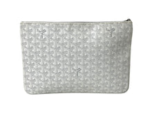 Load image into Gallery viewer, GOYARD ゴヤール セナMM クラッチバッグ SENAT2MMLTY50CL50P キャンバス カーフスキン ホワイト 美品 中古 4c069002