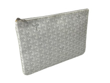 Load image into Gallery viewer, GOYARD ゴヤール セナMM クラッチバッグ SENAT2MMLTY50CL50P キャンバス カーフスキン ホワイト 美品 中古 4c069002