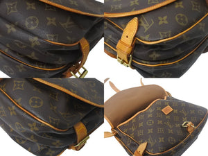 LOUIS VUITTON ルイ ヴィトン モノグラム ソミュール30 ショルダーバッグ M42256 PVC ブラウン 美品 中古 4c069010