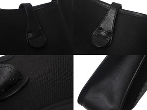 HERMES エルメス エヴリン1PM ショルダーバッグ ブラック トワルアッシュ ヴォースイフト ☐H刻印 シルバー金具 美品 中古 4c069015