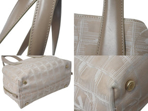 CHANEL シャネル ニュートラベルライン ハンドバッグ ココマーク 9番台 キャンバス レザー ベージュ ゴールド金具 美品 中古 4c069018