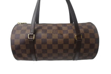 Load image into Gallery viewer, LOUIS VUITTON ルイヴィトン パピヨンPM 26 ハンドバック ダミエ N51304 筒型 ドラム型 エベヌ ブラウン 美品 中古 4c069026