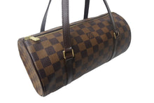 Load image into Gallery viewer, LOUIS VUITTON ルイヴィトン パピヨンPM 26 ハンドバック ダミエ N51304 筒型 ドラム型 エベヌ ブラウン 美品 中古 4c069026