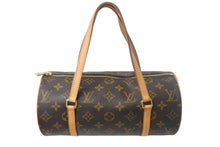 Load image into Gallery viewer, LOUIS VUITTON ルイ ヴィトン パピヨン ハンドバッグ M51366 筒型 モノグラムキャンバス ブラウン 美品 中古 4c069033