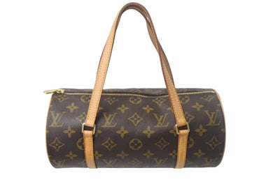 LOUIS VUITTON ルイ ヴィトン パピヨン ハンドバッグ M51366 筒型 モノグラムキャンバス ブラウン 美品 中古 4c069033