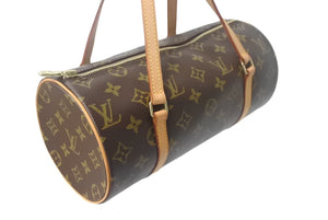 LOUIS VUITTON ルイ ヴィトン パピヨン ハンドバッグ M51366 筒型 モノグラムキャンバス ブラウン 美品 中古 4c069033