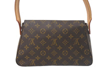Load image into Gallery viewer, LOUIS VUITTON ルイ ヴィトン モノグラム ミニルーピング ショルダーバッグ M51147 PVC レザー ブラウン 美品 中古 4c069034