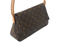 Load image into Gallery viewer, LOUIS VUITTON ルイ ヴィトン モノグラム ミニルーピング ショルダーバッグ M51147 PVC レザー ブラウン 美品 中古 4c069034