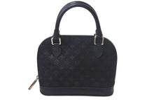 Load image into Gallery viewer, 極美品 LouisVuitton ルイヴィトン リトルアルマ ミニハンドバッグ M92146 フランス製 モノグラムサテン ブラック シルバー 中古 4c069035
