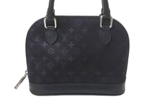 Load image into Gallery viewer, 極美品 LouisVuitton ルイヴィトン リトルアルマ ミニハンドバッグ M92146 フランス製 モノグラムサテン ブラック シルバー 中古 4c069035