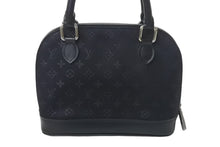 Load image into Gallery viewer, 極美品 LouisVuitton ルイヴィトン リトルアルマ ミニハンドバッグ M92146 フランス製 モノグラムサテン ブラック シルバー 中古 4c069035