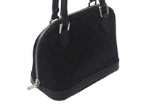 Load image into Gallery viewer, 極美品 LouisVuitton ルイヴィトン リトルアルマ ミニハンドバッグ M92146 フランス製 モノグラムサテン ブラック シルバー 中古 4c069035