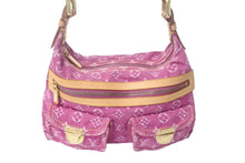 Load image into Gallery viewer, 極美品 LOUIS VUITTON ルイヴィトン バギーPM モノグラムデニム ショルダーバッグ M95212 デニム レザー ピンク 中古 4c069036