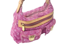 Load image into Gallery viewer, 極美品 LOUIS VUITTON ルイヴィトン バギーPM モノグラムデニム ショルダーバッグ M95212 デニム レザー ピンク 中古 4c069036