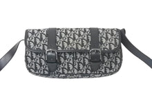 画像をギャラリービューアに読み込む, Christian Dior クリスチャンディオール ショルダーバッグ トロッター ジャガードキャンバス レザー ブック 美品 中古 4c069040