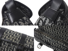 画像をギャラリービューアに読み込む, Christian Dior クリスチャンディオール ショルダーバッグ トロッター ジャガードキャンバス レザー ブック 美品 中古 4c069040