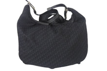 画像をギャラリービューアに読み込む, ChristianDior クリスチャンディオール ショルダーバッグ 15-B0-0057 トロッターライン キャンバス レザー ブラック 美品 中古 4c069044