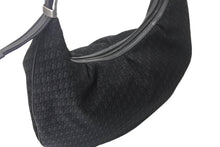 画像をギャラリービューアに読み込む, ChristianDior クリスチャンディオール ショルダーバッグ 15-B0-0057 トロッターライン キャンバス レザー ブラック 美品 中古 4c069044