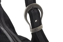 画像をギャラリービューアに読み込む, ChristianDior クリスチャンディオール ショルダーバッグ 15-B0-0057 トロッターライン キャンバス レザー ブラック 美品 中古 4c069044