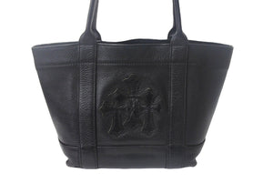 CHROME HEARTS クロムハーツ セメタリークロスパッチ ハンドバッグ ブラック レザー シルバー925 美品 中古 4c069064