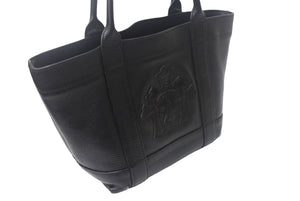 CHROME HEARTS クロムハーツ セメタリークロスパッチ ハンドバッグ ブラック レザー シルバー925 美品 中古 4c069064