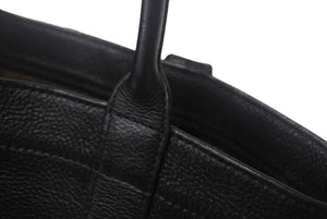 CHROME HEARTS クロムハーツ セメタリークロスパッチ ハンドバッグ ブラック レザー シルバー925 美品 中古 4c069064