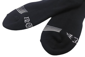 新品未使用 CHROME HEARTS クロムハーツ 靴下 ソックス ヴァインダガー刺繍 FUCK YOU ブラック ホワイト 中古 4c069074