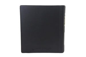 CHROME HEARTS クロムハーツ レザーアジェンダ バインダー CHプラス ホースシュー エンボス加工 ブラック シルバー925 良品 中古 4c069087